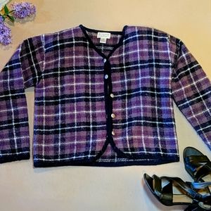 Christopher & Banks Woven Button Blazer